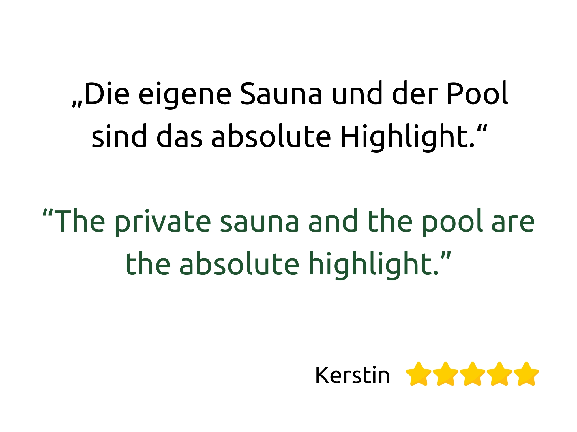 25_Gästebewertung Gästebewertung zur Villa Siegsdorf: private Sauna und privater Pool als absolute Highlights